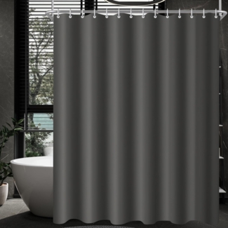 Duschvorhang Dunkelgrau 300x200cm, Wasserabweisend, Antischimmel