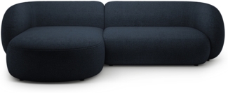 Micadoni Ecksofa Kate 3-Sitzer Links Boucle Dunkelblau