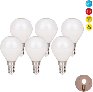 näve LED-Leuchtmittel Daffy, E14, 6 St, Warmweiß, 6er Set