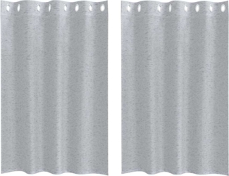 vidaXL Voile-Vorhang 2 pcs Dunkelgrau 140x140cm Polyester 4108002