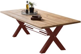 TABLES&Co Tisch 180x100 Wildeiche Natur Metall Braun