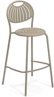 2er Set Coupole Barhocker braun