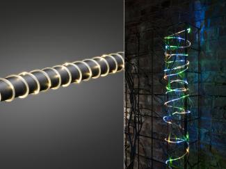KONSTSMIDE LED-Lichterschlauch Weihnachtsdeko aussen, 130-flammig, LED Mini, Außen (IP44), transparentes Kabel, 4 x D 1.5V (exkl)