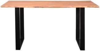 Tisch Tables & Co 90 x 180 x 76 cm Metall Akazie Schwarz Natur