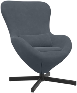 vidaXL Eiersessel Dunkelgrau 63 x 73 x 90 cm Samt 42002757