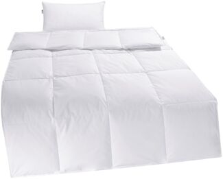 OTTO home Daunenbettdecke + Kopfkissen Cyra Set, Bettdecke 135x200 & 155x220 cm mit Kissen 80x80 cm, Set, wo besonders auf artgerechte Haltung der Tiere geachtet wird