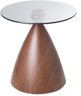 Beistelltisch CORELLA Sicherheitsglas Braun Schwarz
