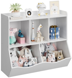 GarveeMore Kinderregal Spielzeugregal Kinderregal mit 5 Fächern Bücherregal Kinder