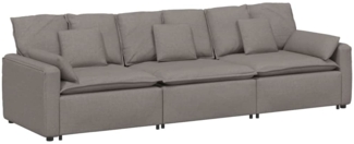 vidaXL Modulares Sofa mit Kissen Taupe 3321092