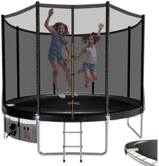 HOMALL Gartentrampolin Ø 228 cm Kindertrampolin Outdoor Trampolin, (Mit Sicherheitsnetz, Sprungtuch und Leiter Ø228/305/366CM,Verstärkte Halterung)