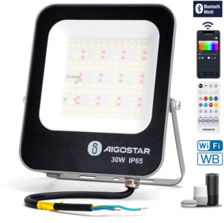 30w Smart LED RGB Fluter Strahler Bluetooth mit APP oder Fernbedienung Steuerung Dimmbar