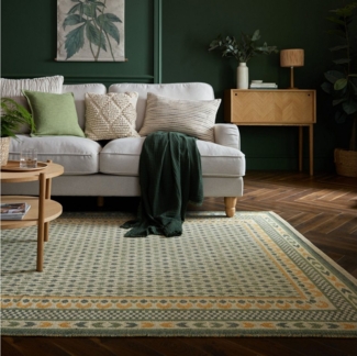 FLAIR RUGS Teppich MARA JUTE, rechteckig, Höhe: 1 mm, Gewebter Jute-Bordürenteppich