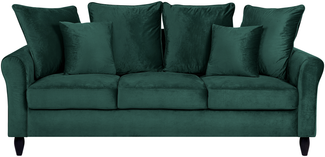 3-Sitzer Sofa Samtstoff dunkelgrün BORNHOLM