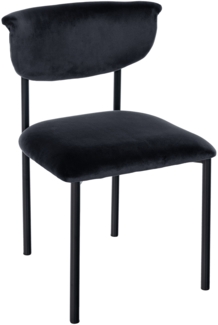 CLP Esszimmerstuhl Gambell mit Rückenlehne gepolsterter Samtbezug,schwarz