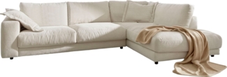 Places of Style Ecksofa Enisa XXL B/T/H: 325/224/85 cm L-Form, Kuschelig, gemütlich, in 5 Farben, Bezug in Cord, mit 2 Zierkissen