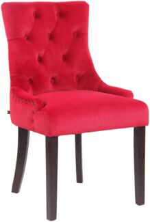 Esszimmerstuhl HILON - Samt Rot 55 x 58 x 92 cm Braun | Essstühle Esszimmerstühle Küchenstühle Wohnzimmerstühle