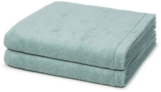 Cawö Lifestyle 2 tlg. Frottier-Set - 2 X Duschtuch (70 X 140cm) - 520 g/m2 - Seegrün
