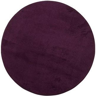 Gözze - Premium Rutschfester Runder Badezimmerteppich, RIO, 100% Microfaser, Ø 110 cm - Beere