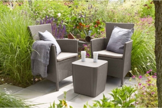 Keter 3-tlg. Garten-Sitzgruppe Iowa Cappuccino-Braun 224383 408936