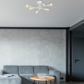 Kronleuchter, 'Flower', 30 x 64 x 64, Weiß