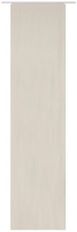 ELBERSDRUCKE Schiebegardine blickdichter Schiebevorhang Lino beige 245x60cm Klettband (1 St), blickdicht, Flächenvorhang mit Klettband