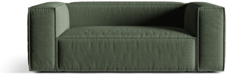 Micadoni Sofa Nuria 2-Sitzer Strukturierter Stoff Moßgrün