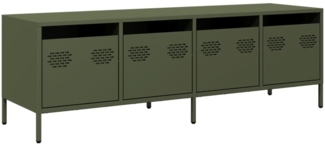 vidaXL TV-Schrank Olivgrün 135x39x43,5 cm Kaltgewalzter Stahl 851308
