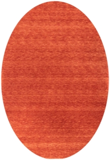 Morgenland Gabbeh Teppich - Softy - Uni - oval - 230 x 150 - Dunkelcamel
