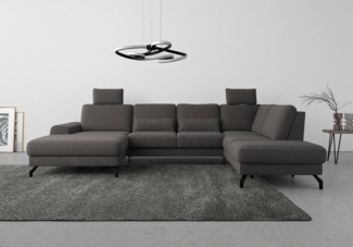 sit&more Wohnlandschaft Cinturo U-Form, inklusive Sitztiefenverstellung und Federkern, Sitzhöhe 45 cm