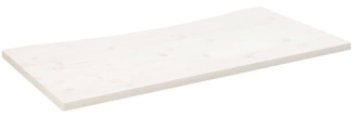 vidaXL Schreibtischplatte Weiß 110x60x2,5 cm Massivholz Kiefer 824446
