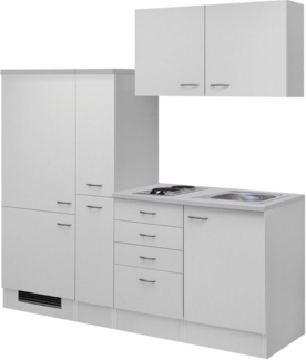 Flex-Well Küchenzeile Wito, Gesamtbreite 190 cm, mit Apothekerschrank, mit Einbau-Kühlschrank etc.