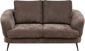 Sofa 2-Sitzer KJAER Chenillegewebe Dunkelbraun