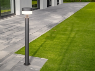 Moderne LED Wegeleuchte MACKENZIE aus Aluminium in Anthrazit, Höhe 95cm