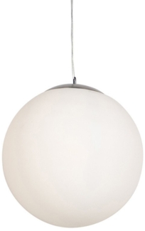 Qazqa Pendelleuchte Ball hl, ohne Leuchtmittel, E27, Weiß, Modern, Glas, 1-flammig