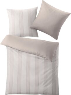 Kleine Wolke Wendebettwäsche Lina, Mako-Satin, 2 teilig, im eleganten Streifendesign