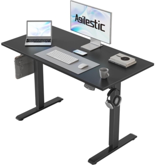 Höhenverstellbarer Schreibtisch 100x60 cm Elektrisch Memory Schwarz