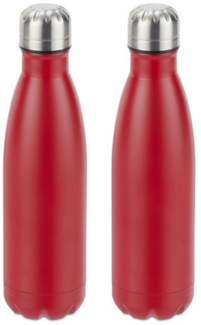 2 x Trinkflasche Edelstahl rot