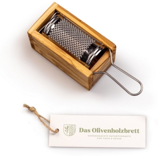 dasOlivenholzbrett Käsereibe Parmesanreibe mit Box