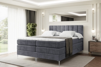 ALTDECOR Boxspringbett OTTA-F KING (Multipocket-Matratze H4, H3 Matratze Bonellfederung, Topper, Kopfteil)