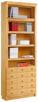 Home affaire Bücherregal Soeren, aus massiver Kiefer, in 2 Höhen, Tiefe 29 cm, mit 5 Schubkästen