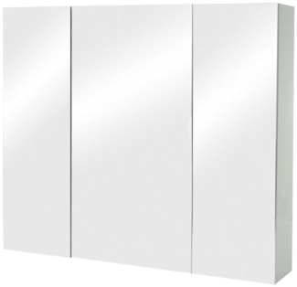 MCW Badezimmerspiegelschrank MCW-B19b-80 mit Ablageflächen, Hochglanz-Optik