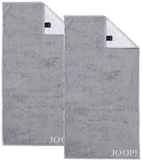 JOOP! Handtuch 2 Stück Joop! Handtuch Classic Silber Grau 1600-76 50x100, Walkfrottier, 100% Baumwolle