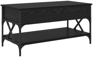 vidaXL Couchtisch Schwarz Eichen-Optik 100 x 50 x 50 cm Holzwerkstoff 883043