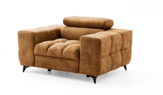 NEXT COLLECTION Sessel Pudding, Verstellbare Kopfstütze, HR-Schaumstoff + Wellfeder