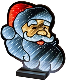 Star-Max LED Fensterbild 36037 LED-Santa mit Infinity Effekt 240 SMD LED 33x7x40cm