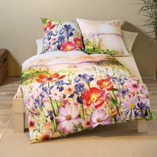 Kaeppel Bettwäsche Sunset Memories, Mako Satin, 2 teilig, florales Design in Satin Qualität