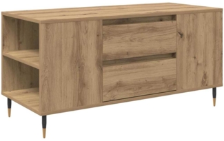 vidaXL Couchtisch Artisan-Eiche 102 x 44,5 x 50 cm Holzwerkstoff 882679
