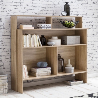 Standregal Holz Stehregal Bücherregal Modern 130x120x40 cm Sonoma