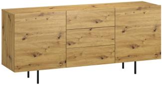 Kommode Coco Sideboard 163x41x72cm Artisan Eiche 2-türig