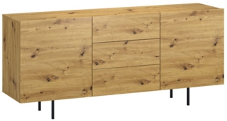 Kommode Coco Sideboard 163x41x72cm Artisan Eiche 2-türig